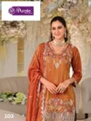 Grace By Pc Roamn Silk Embroidery Kurti With Bottom Dupatta 